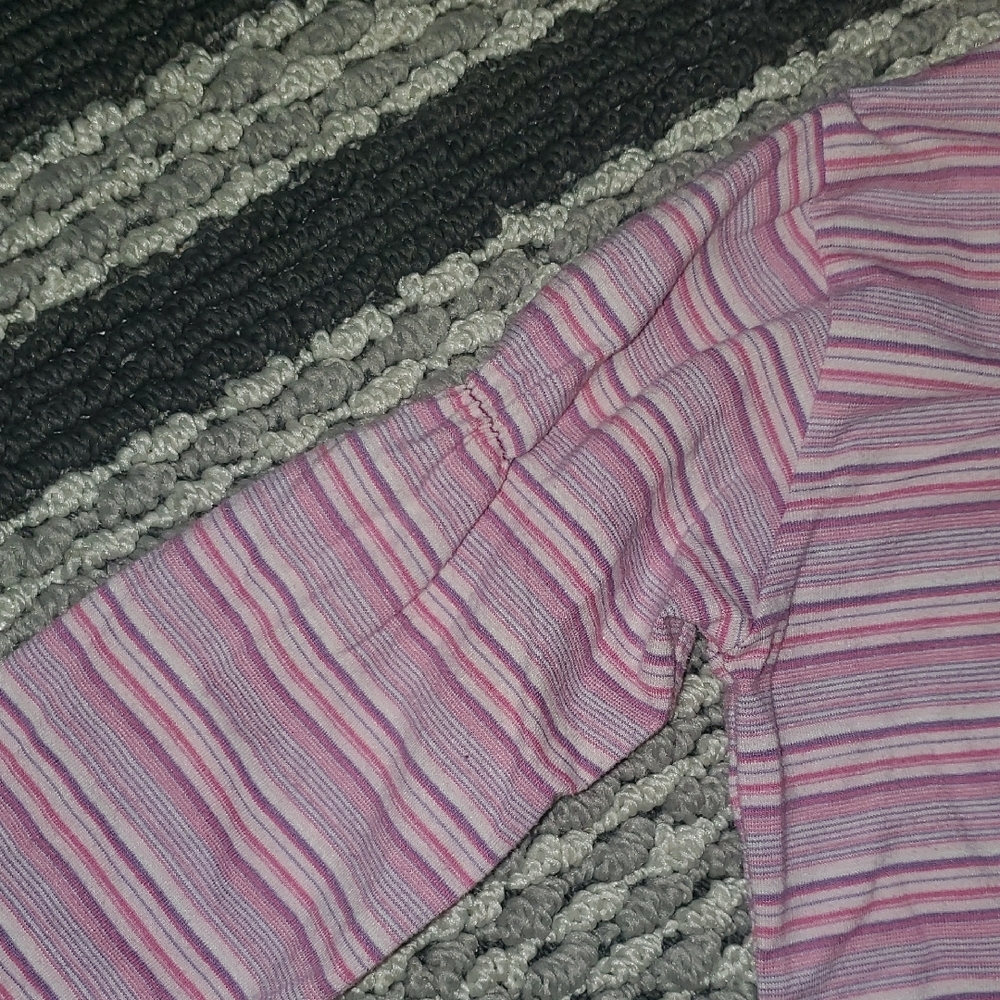Barbie Pink and White Striped Long Sleeve Tee - Picture 6 of 7